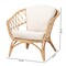 Baxton Studio Feya Modern Bohemian Natural Brown Antique Rattan Armchair 222-12696-ZORO - alternate 4